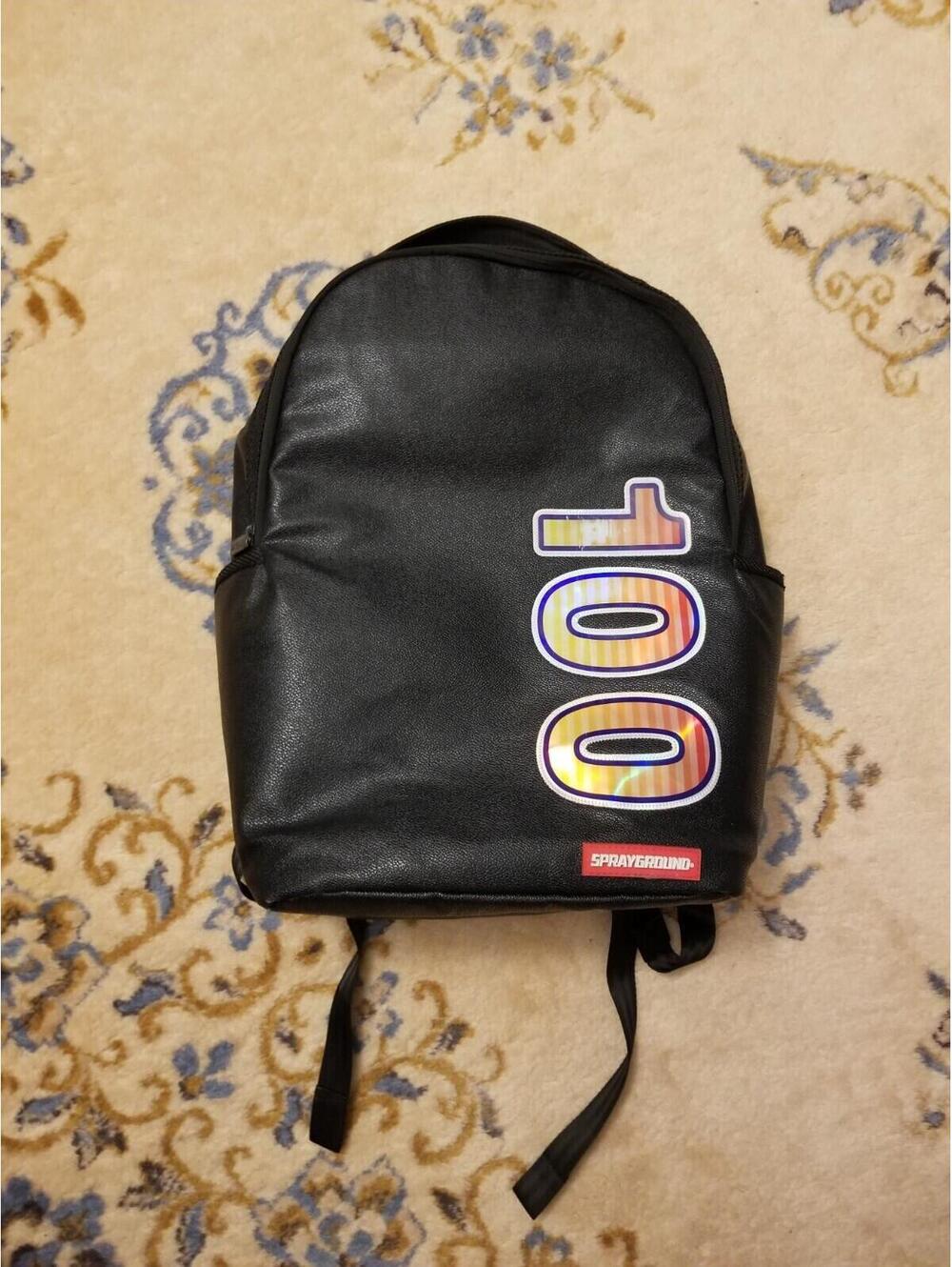SPRAYGROUND Limited Edition Keep It 100 Backpack Black Bag RARE 18x6x12